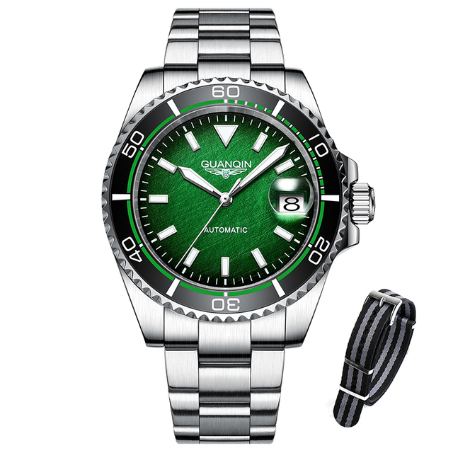 Guanqin Automatic Mechanical Watch NH35A Men's Watch Sapphire Fashion Sport Watch Stainless Steel Waterproof Luminous 2022 New