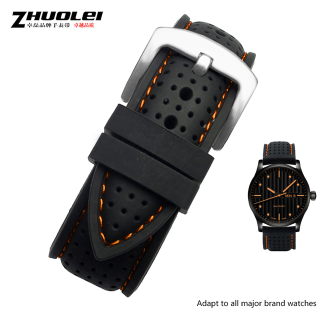 New Breathable Silicone Sport Band For Hua Wei Sam Sung Watchband 20mm 22mm Rubber Strap For Mido-T-issot Ya-Mega Accessories