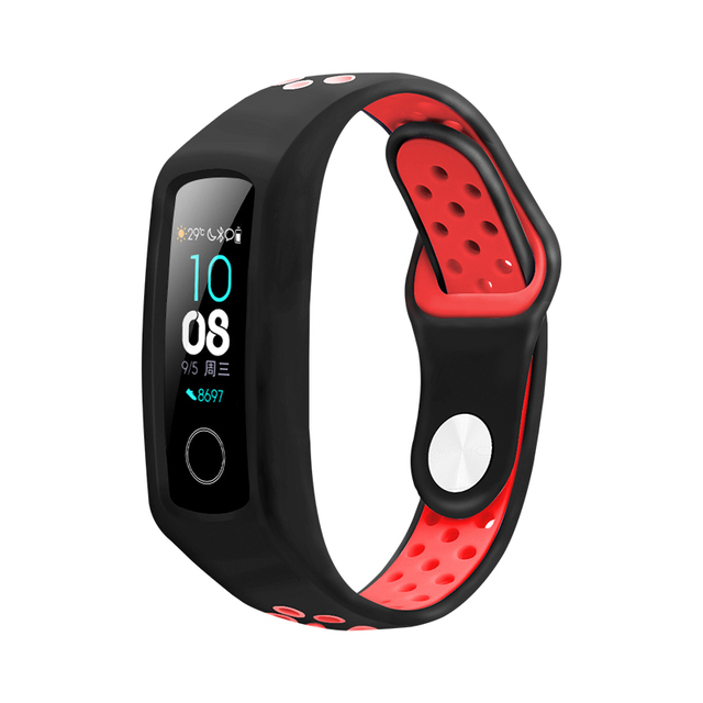 For Huawei Honor Band 4 / 5 Strap Two Colors Silicone Sport Wristband Replacement Band 5 Sport Bracelet Honor Band 5 Watches