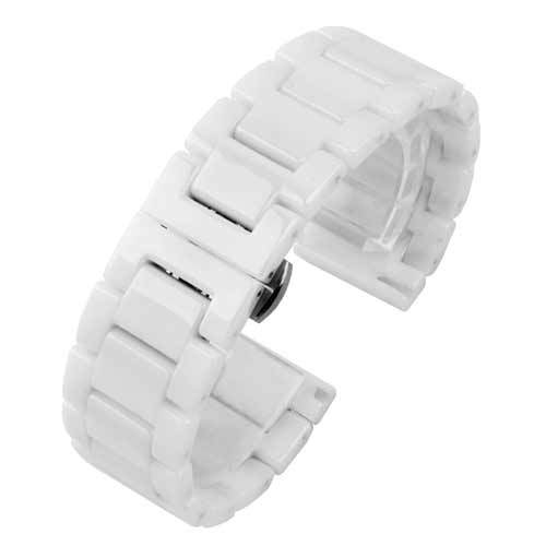 Ceramic watch band for men and women, high quality, black and white, 14 15 16 17 18 19 20 21 22 mm