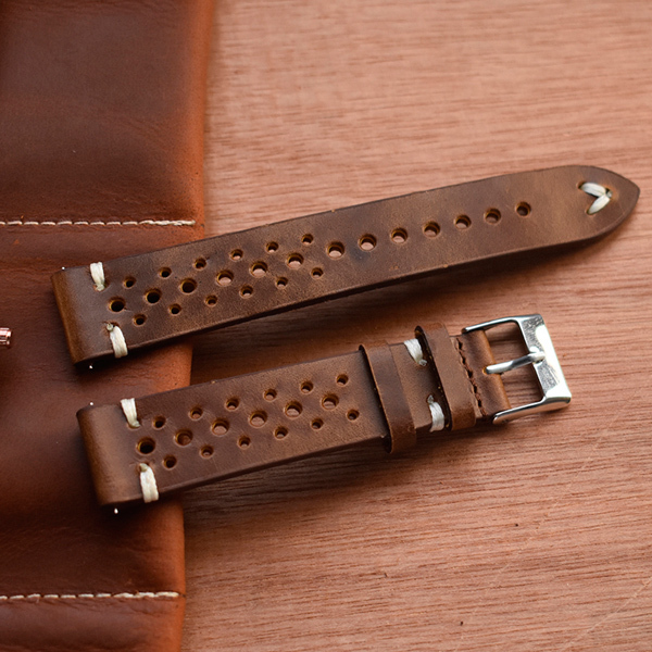 Retro Genuine Leather Watchband 18mm 20mm 22mm 24mm Calfskin Watch Straps Breathable Breathable Handmade Stitching For Men