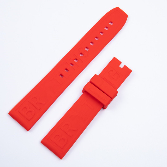 Soft nature rubber silicone watches band 20mm 22mm 24mm colorful watchband for Superocean navitimer/Avenger/Breitling strap