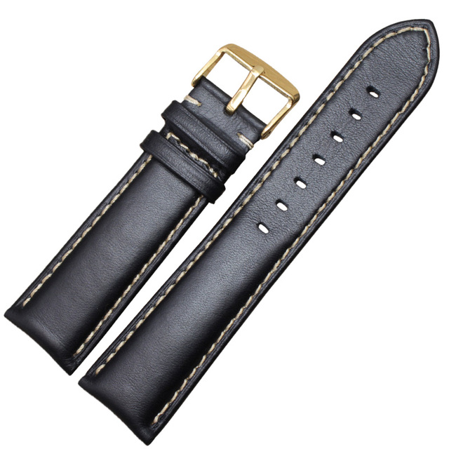 Handmade Genuine Leather Watchbands Men Women Bracelet 18 19 20 21 22 24mm Antique Watch Band Strap wiht Silver Polished Buckle