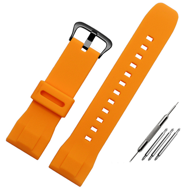 Replacement for Casio PRG-600yb-3 silicone watch strap PRG-650 PRW-6600 sport silicone 24mm watch strap