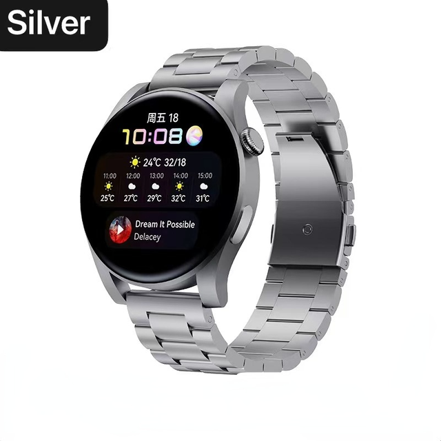 22mm/20mm Titanium Alloy Strap For Samsung Galaxy Watch 3 Huawei Watch 3/GT2 Stainless Steel Bracelet Band For Amazfit GTR 3 Pro