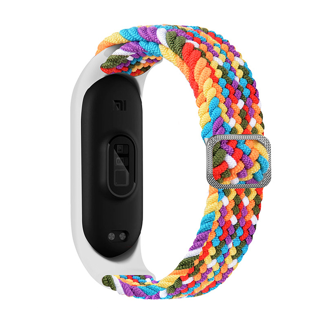 ZHIX Elastic Adjustable Nylon Braided Bracelet for Mi Band 6 Strap Miband 4 3 correa Wristband for Xiaomi Mi Band 5 Strap