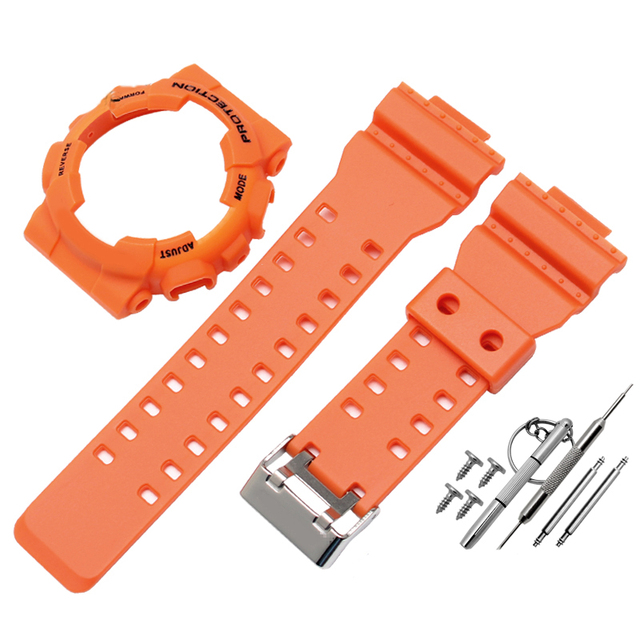 Soft Silicone Rubber Strap For Men And Women Shiny Bracelet Replacement Strap For G Shock GD GA GLS-100 110 120 Resin Watch