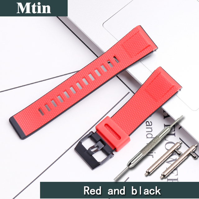 Resin Rubber Strap Men Pin Buckle Watch Accessories For Casio GA2000 Prg-650 PRW-6600 Wristband Sport 24mm Watches