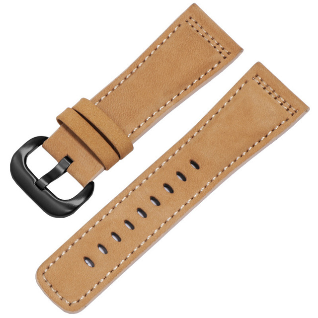 Frosted Genuine Leather Watchband 28mm Black Brown Strap Replacement Strap for S2 M2 P3 T2 Series Retro Watch Series