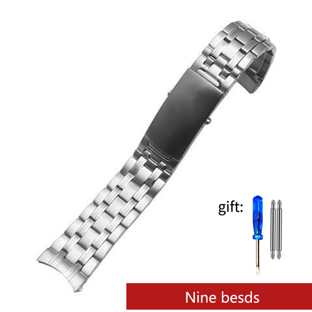 18mm 20mm 22mm quality 316L silver stainless steel watch straps strap for omega seamaster speedmaster planet ocean strap