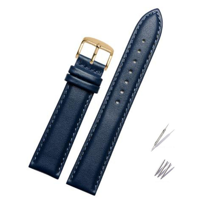 Genuine leather blue watcband for Citizen Rossini watchband 14mm 16mm 18mm 19mm 20mm 21mm 22mm 23mm watch band cowhide strap