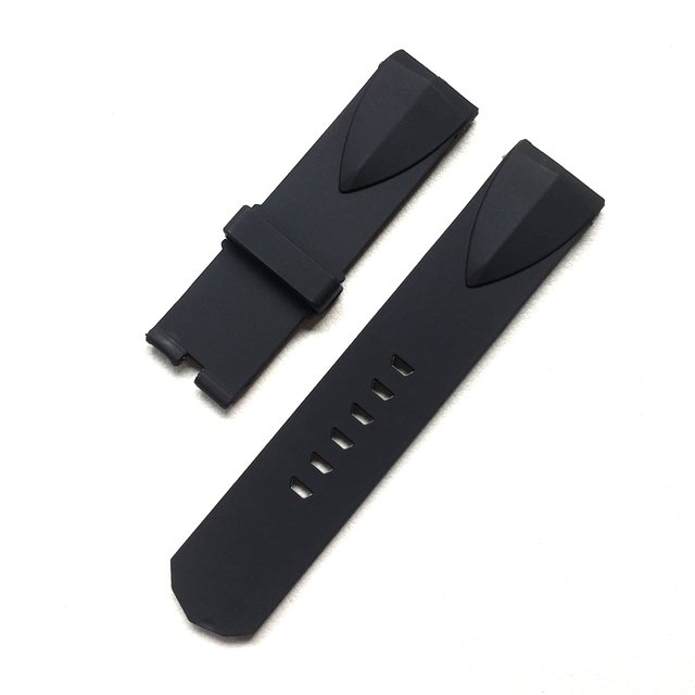 22mm 24mm Black Blue Silicone Rubber Watches For Corum Cup Admiral Wacth Strap Wristband Bracelet Without Buckle