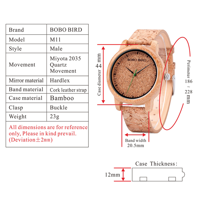 BOBO Bird Couple Watches Lovers Wooden Watches Handmade Cork Strap Fashion Bamboo Quartz Man Wristwatch Customized Logo