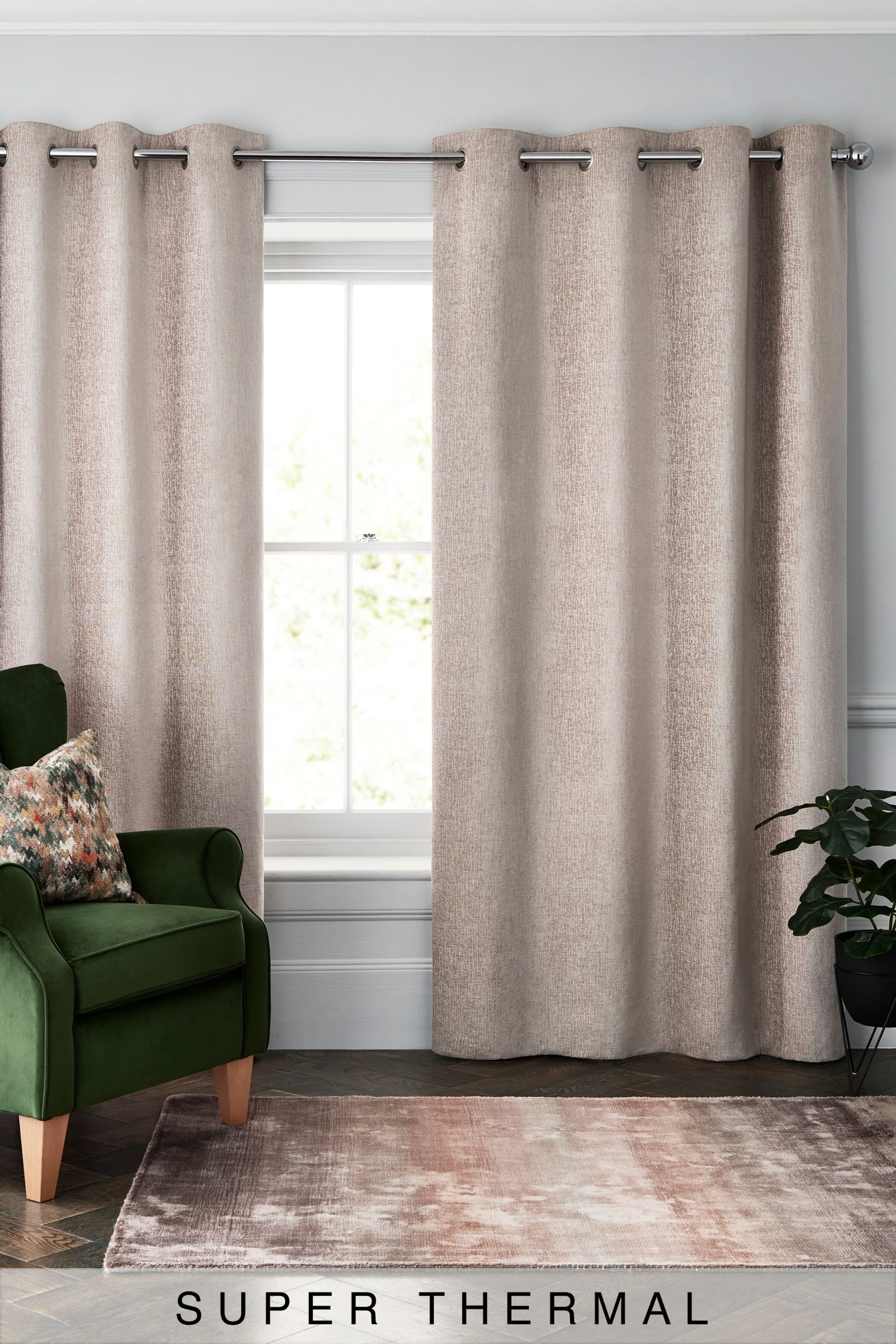Heavyweight Chenille Curtains Eyelet Super Thermal