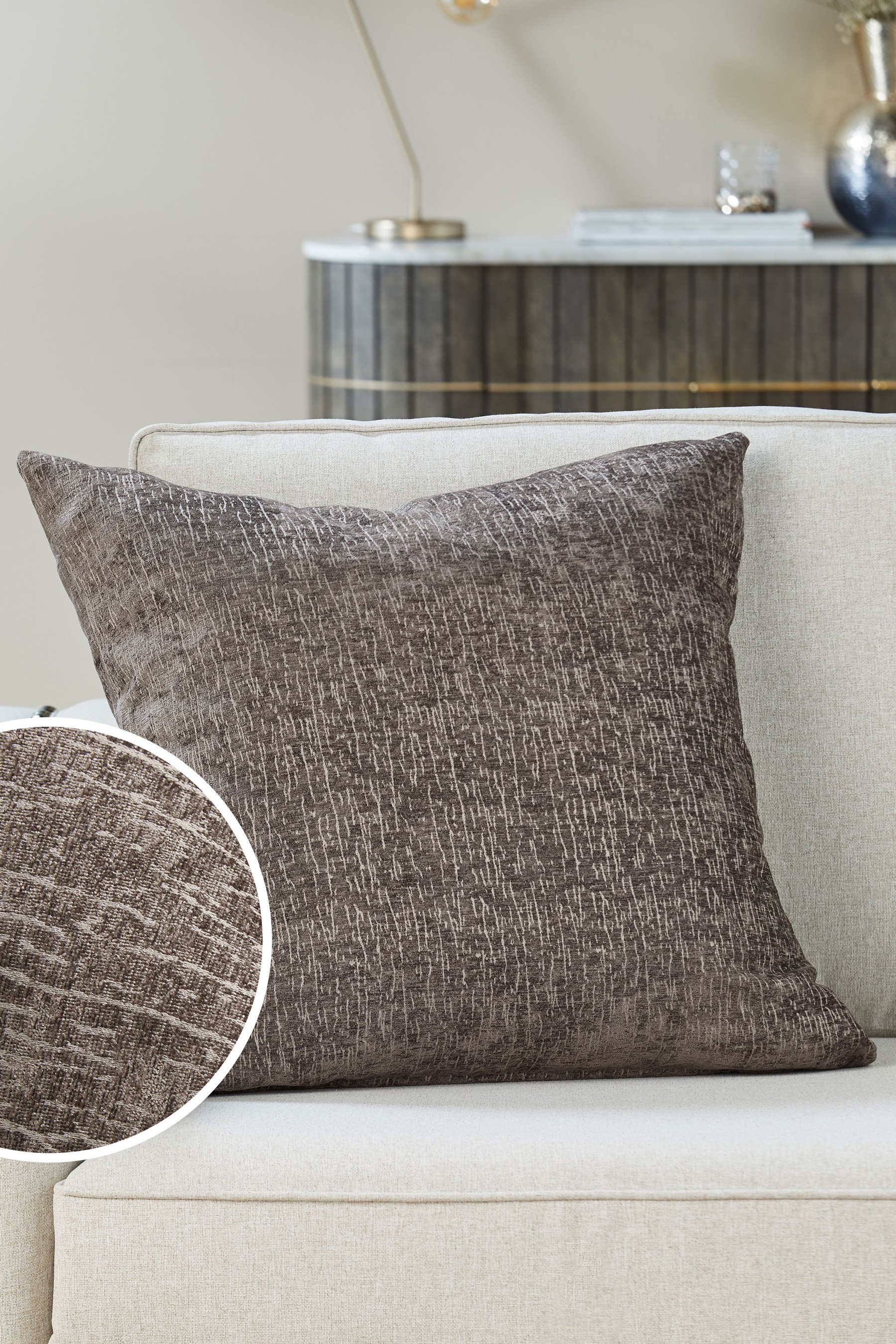 Heavyweight Chenille Cushion Large Square