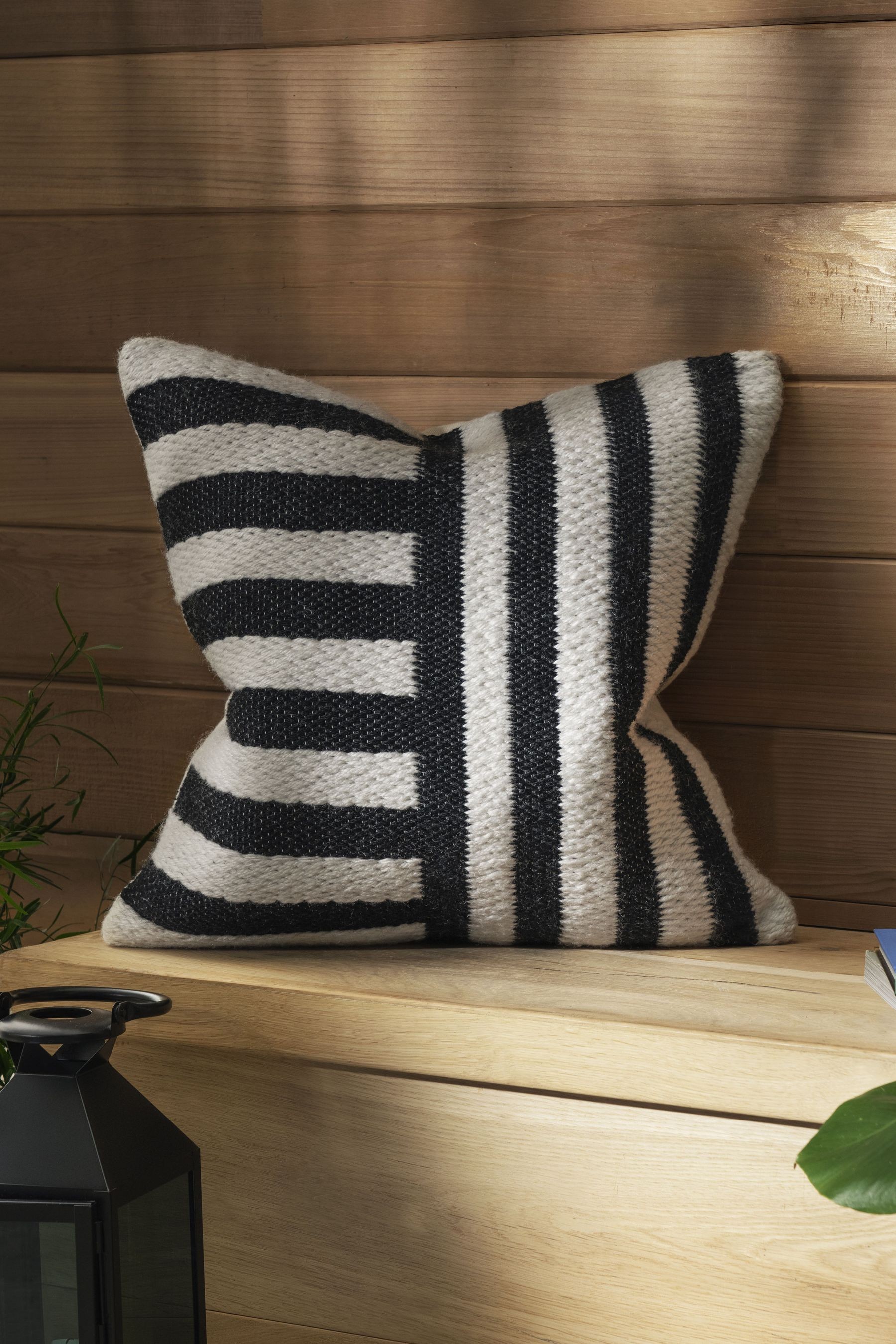 Monochrome Stripe Indoor/Outdoor Cushion