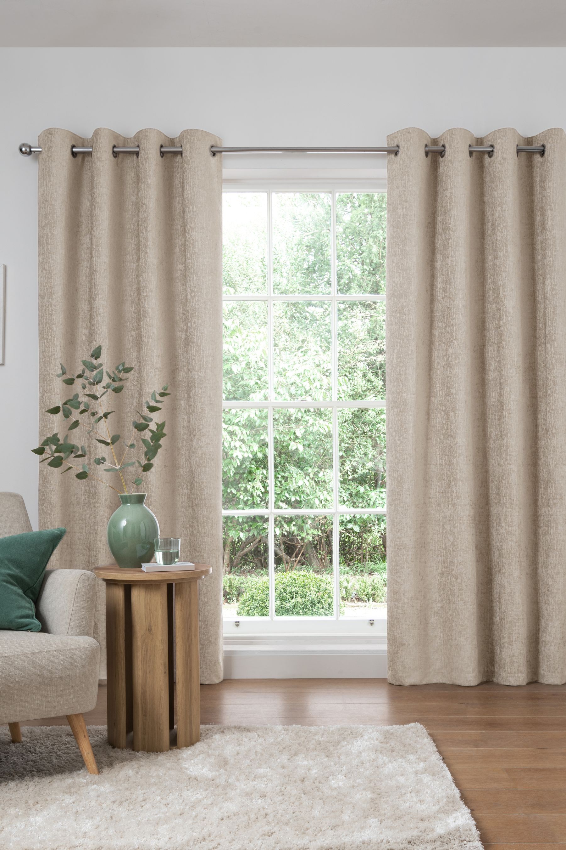 Heavyweight Chenille Curtains Eyelet Lined