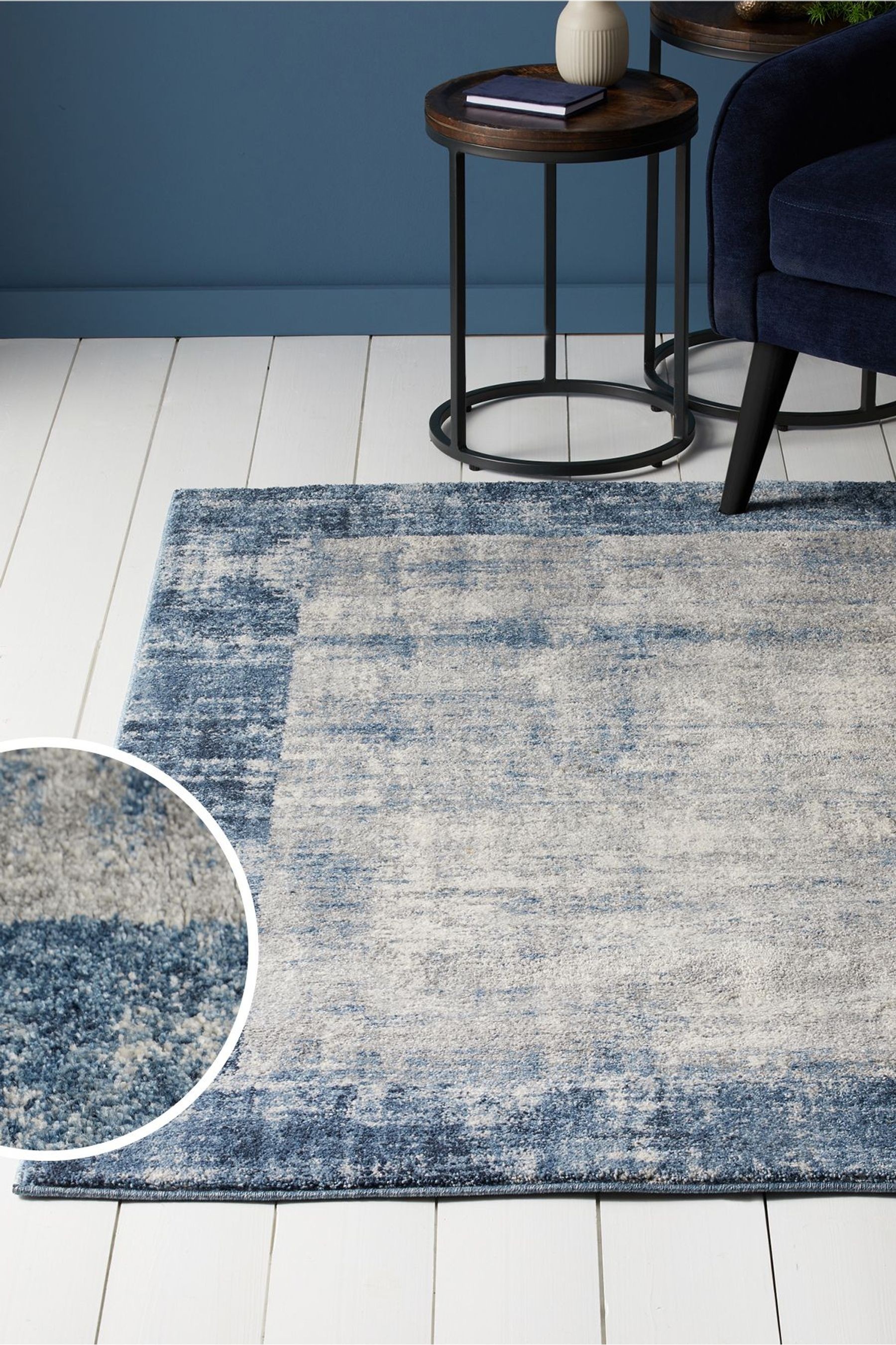 Textured Border Rug