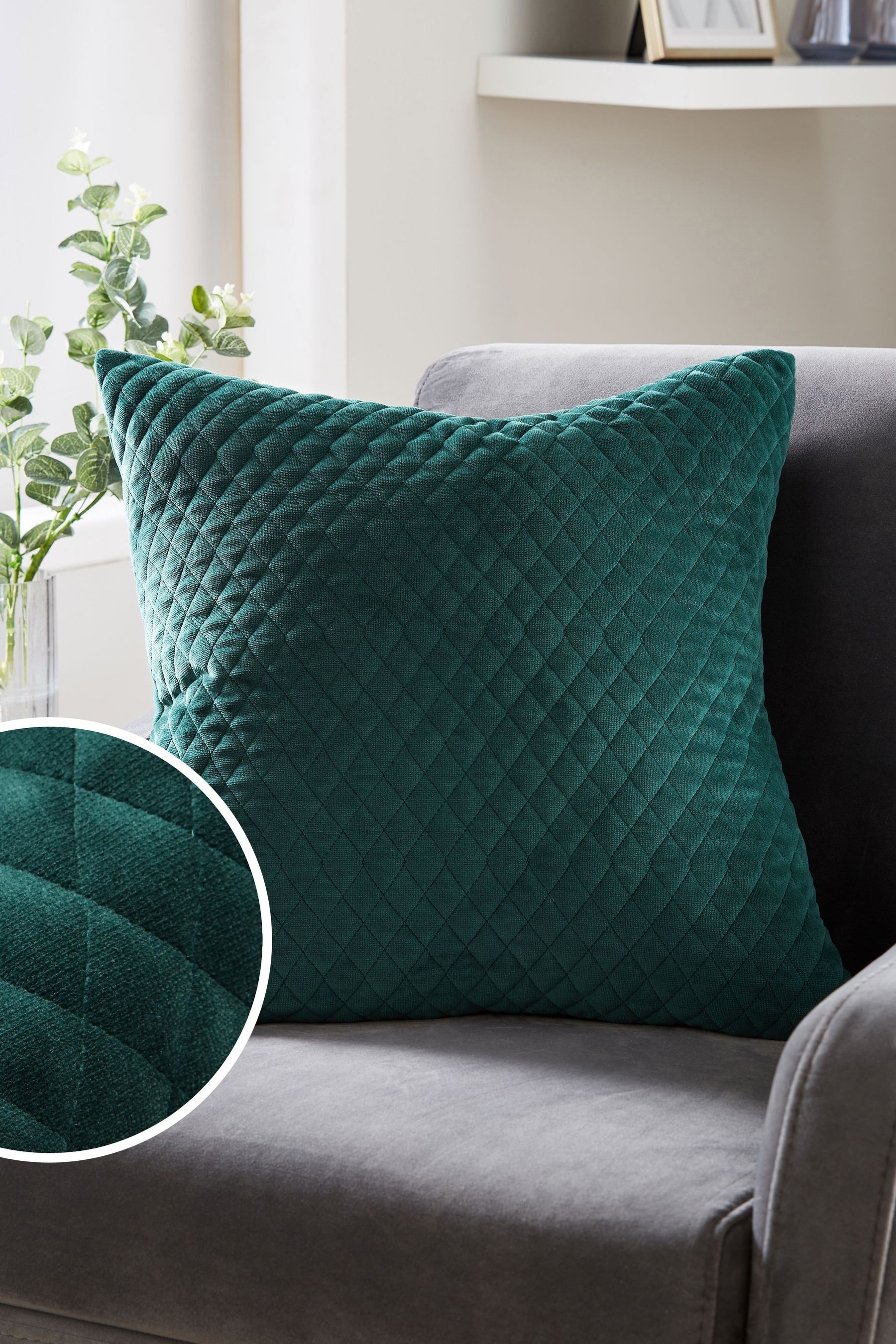 Velvet Quilted Hamilton Cushion Square