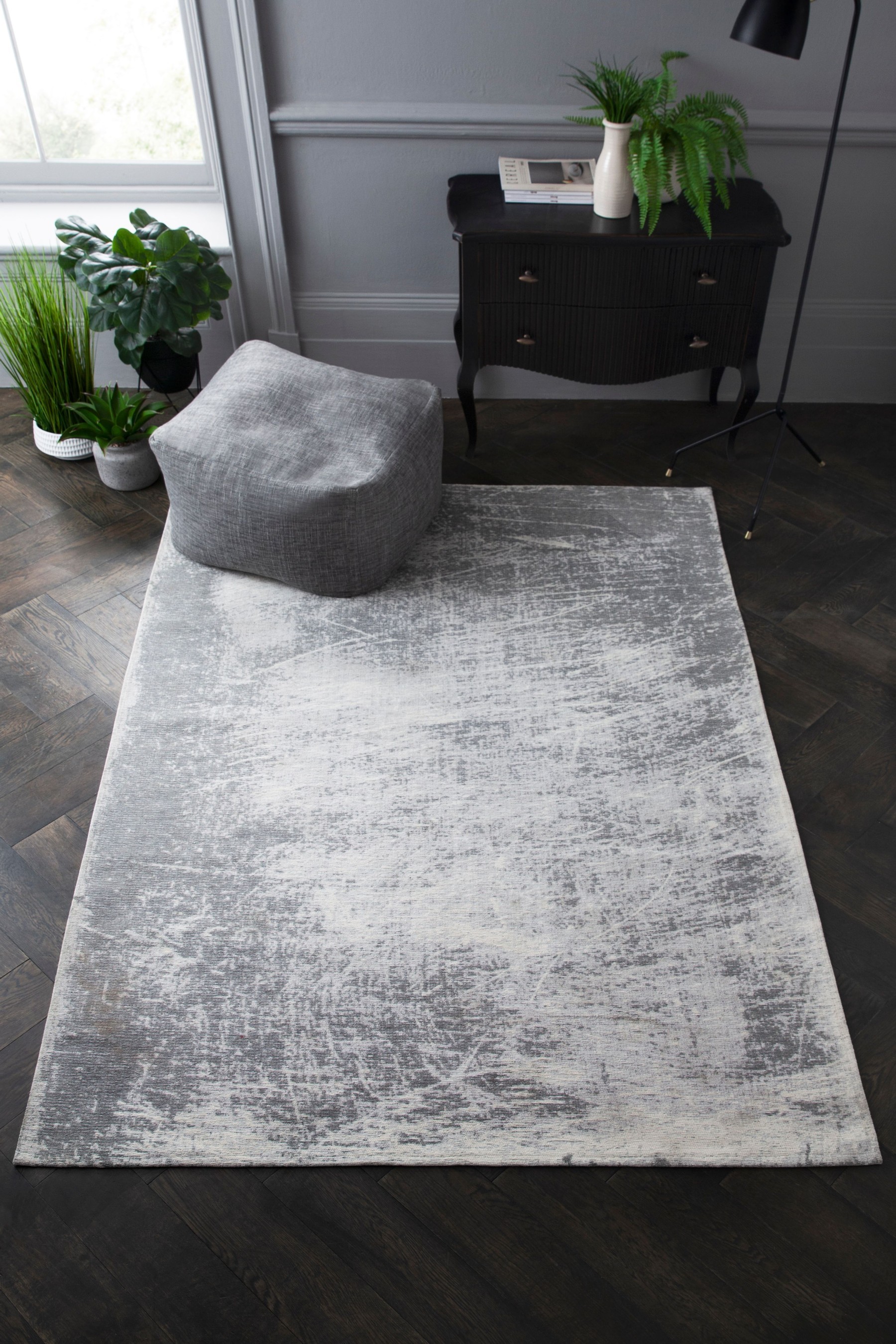 Graphite Abstract Rug