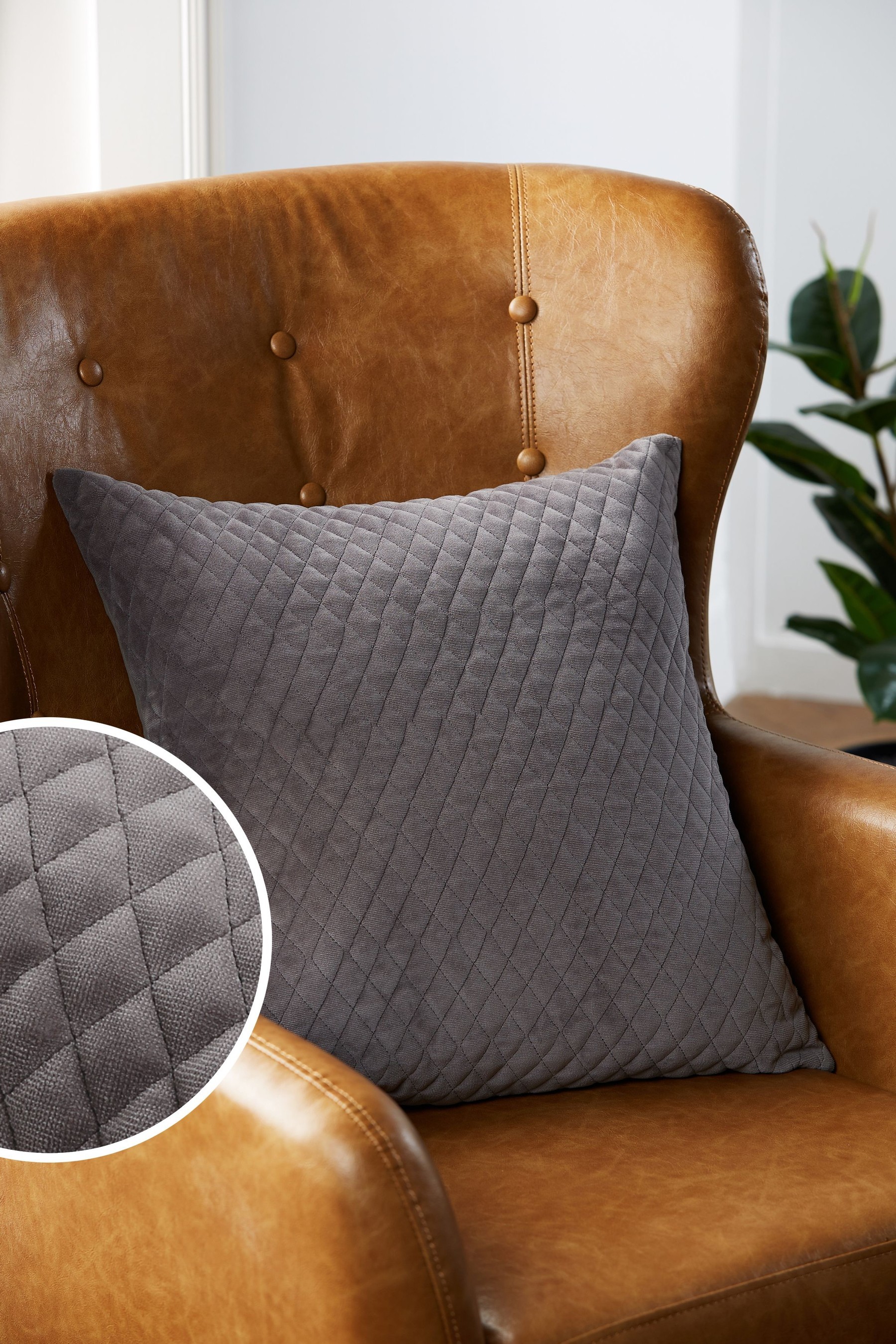 Velvet Quilted Hamilton Cushion Square