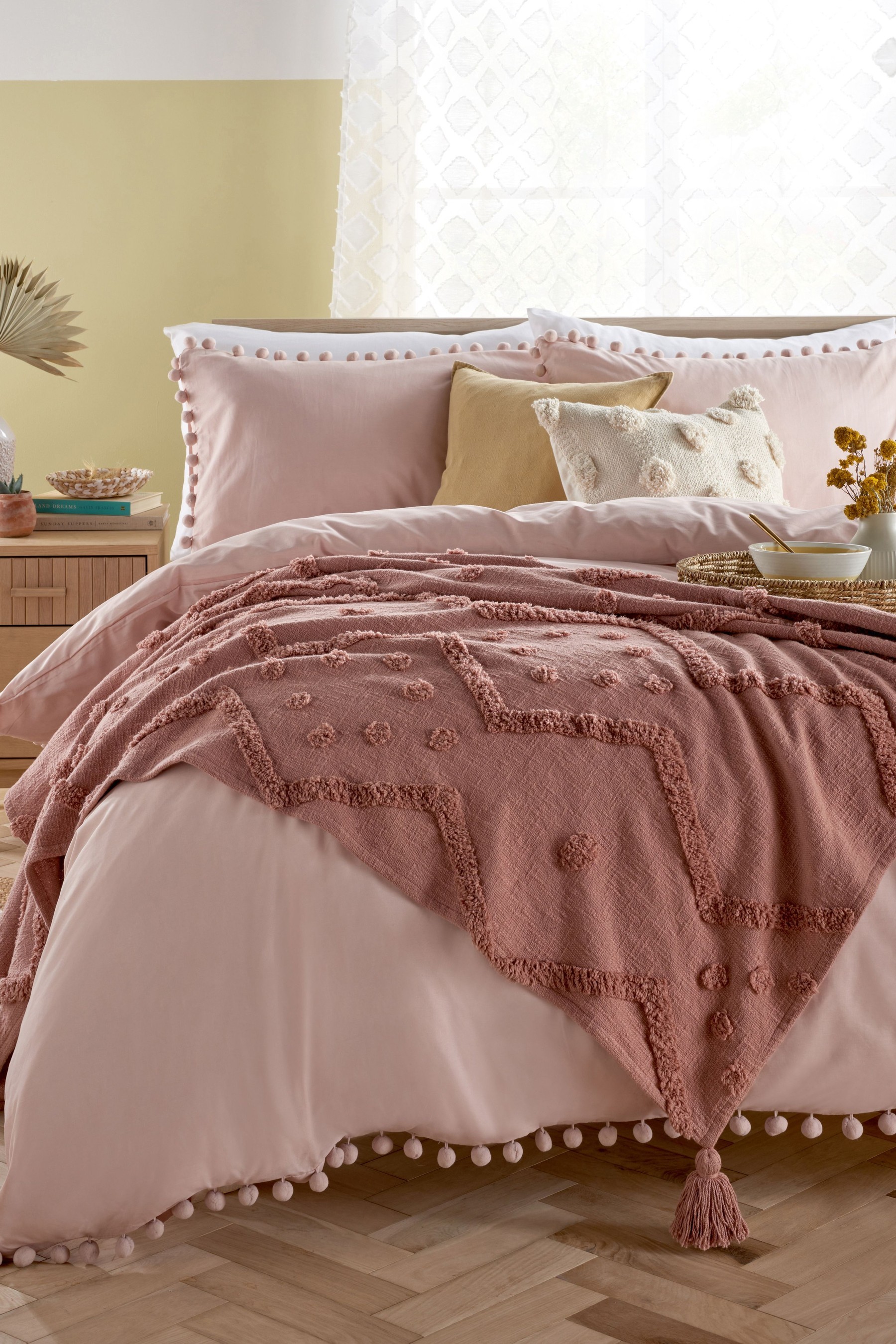 Pom Pom Duvet Cover And Pillowcase Set