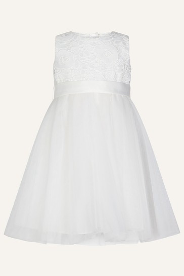 Monsoon Natural Baby Alice Lace Bodice Tulle Dress