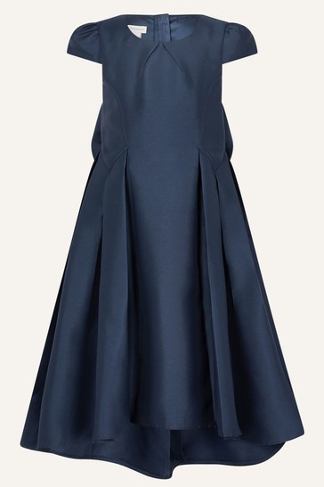 Monsoon Blue Katharine Duchess Twill High-Low Dress