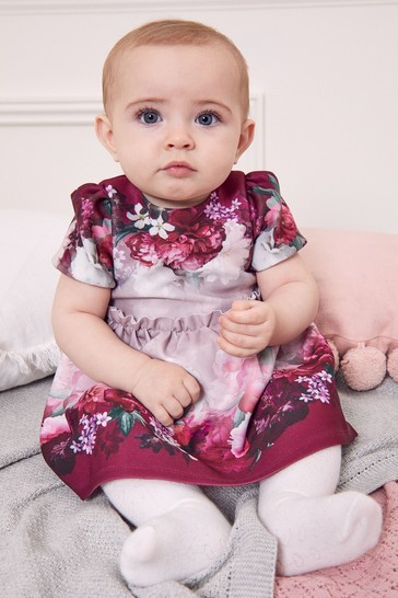 Lipsy Baby Puff Sleeve Dress With Matching Knicker