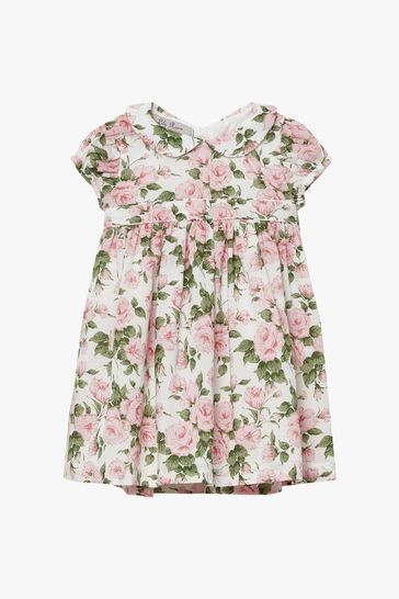 Trotters London Girls Pink Little Liberty Print Carline Rose Dress