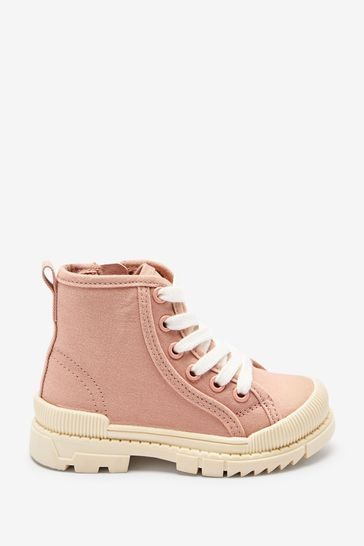 Canvas Lace-Up Boots