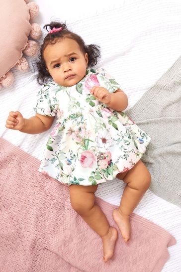 Lipsy Baby Puff Sleeve Dress With Matching Knicker