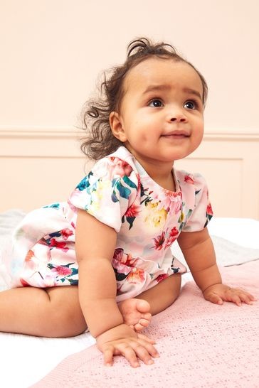 Lipsy Baby Puff Sleeve Dress With Matching Knicker