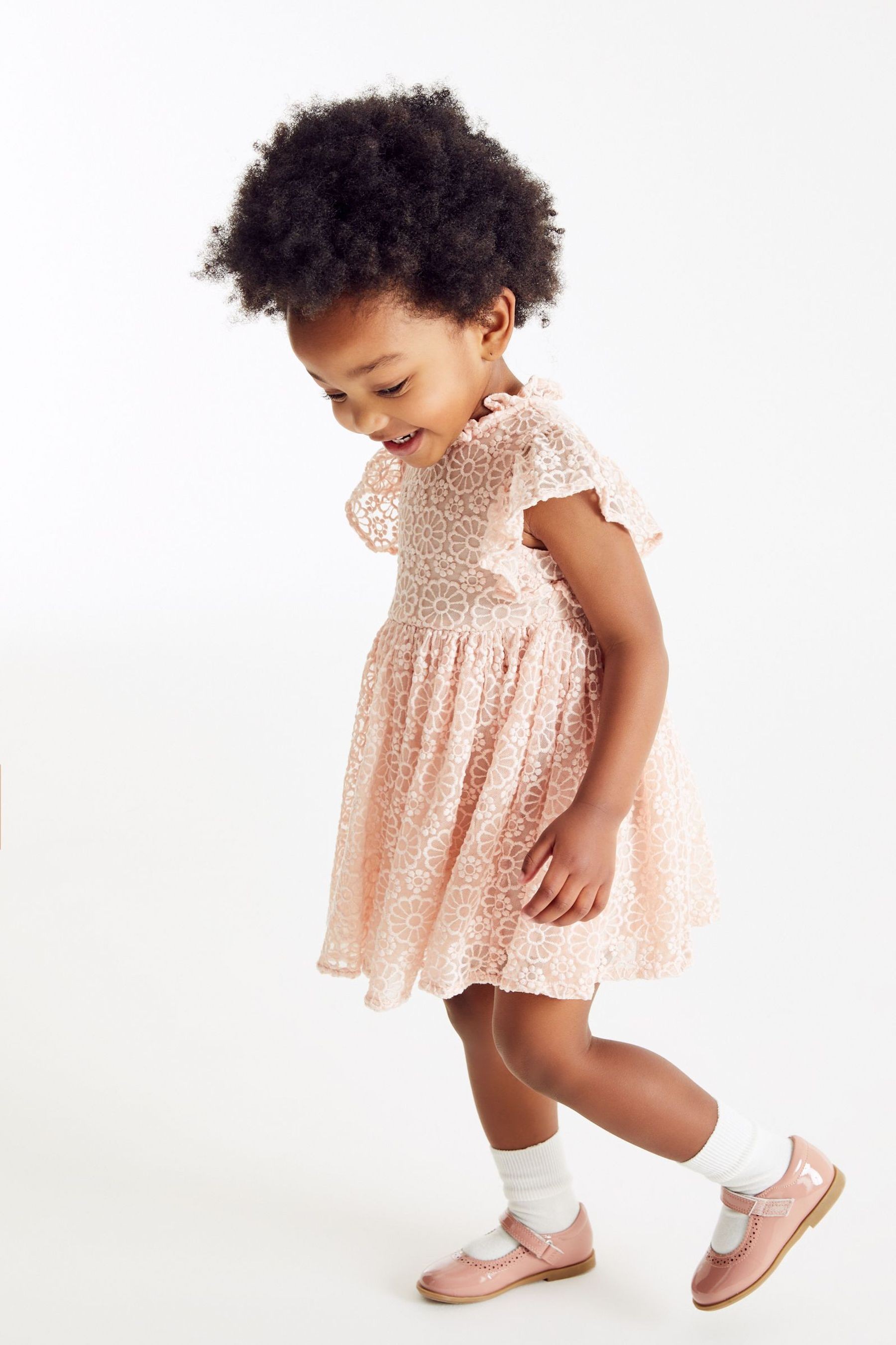 Short Sleeve Party Lace Dress (3mths-7yrs)