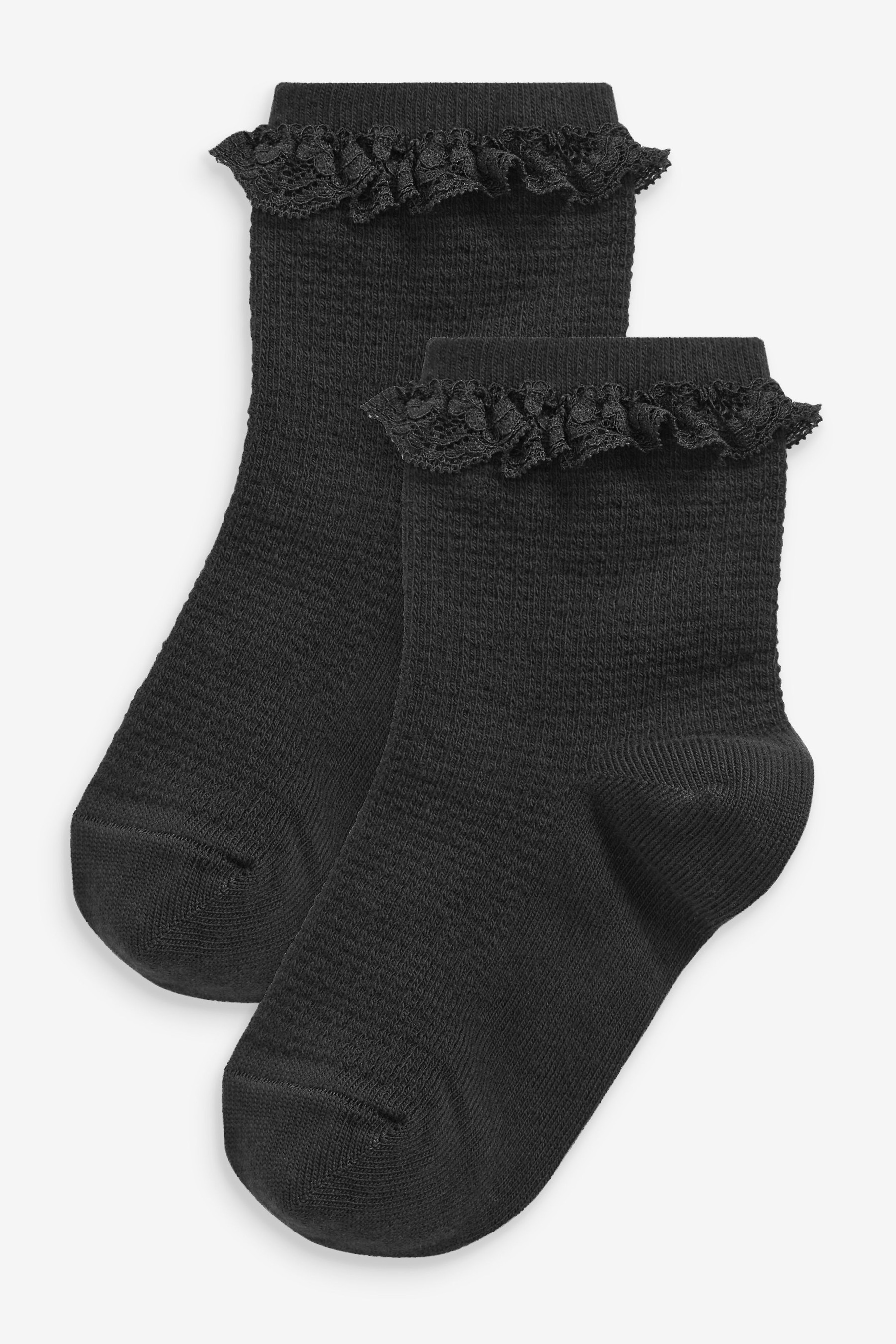 2 Pack Cotton Rich Ruffle Ankle Socks