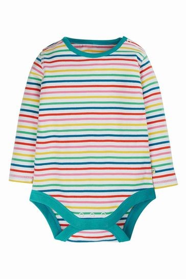 Frugi Natural Organic Rainbow Stripe Betty Bodysuit