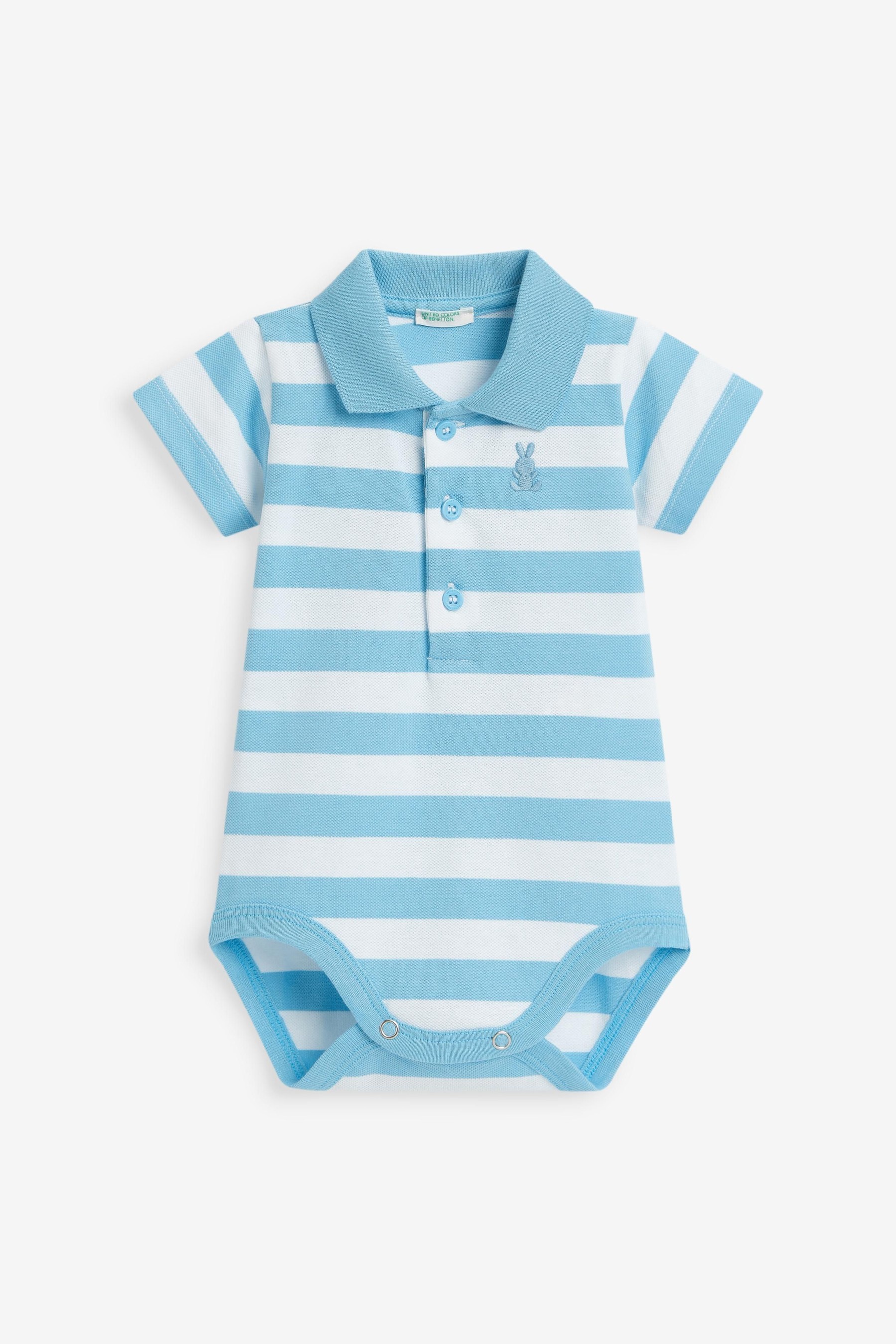 Benetton Striped Polo Bodysuit