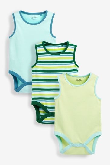 Baby 3 Pack Vest Bodysuits (0mths-3yrs)