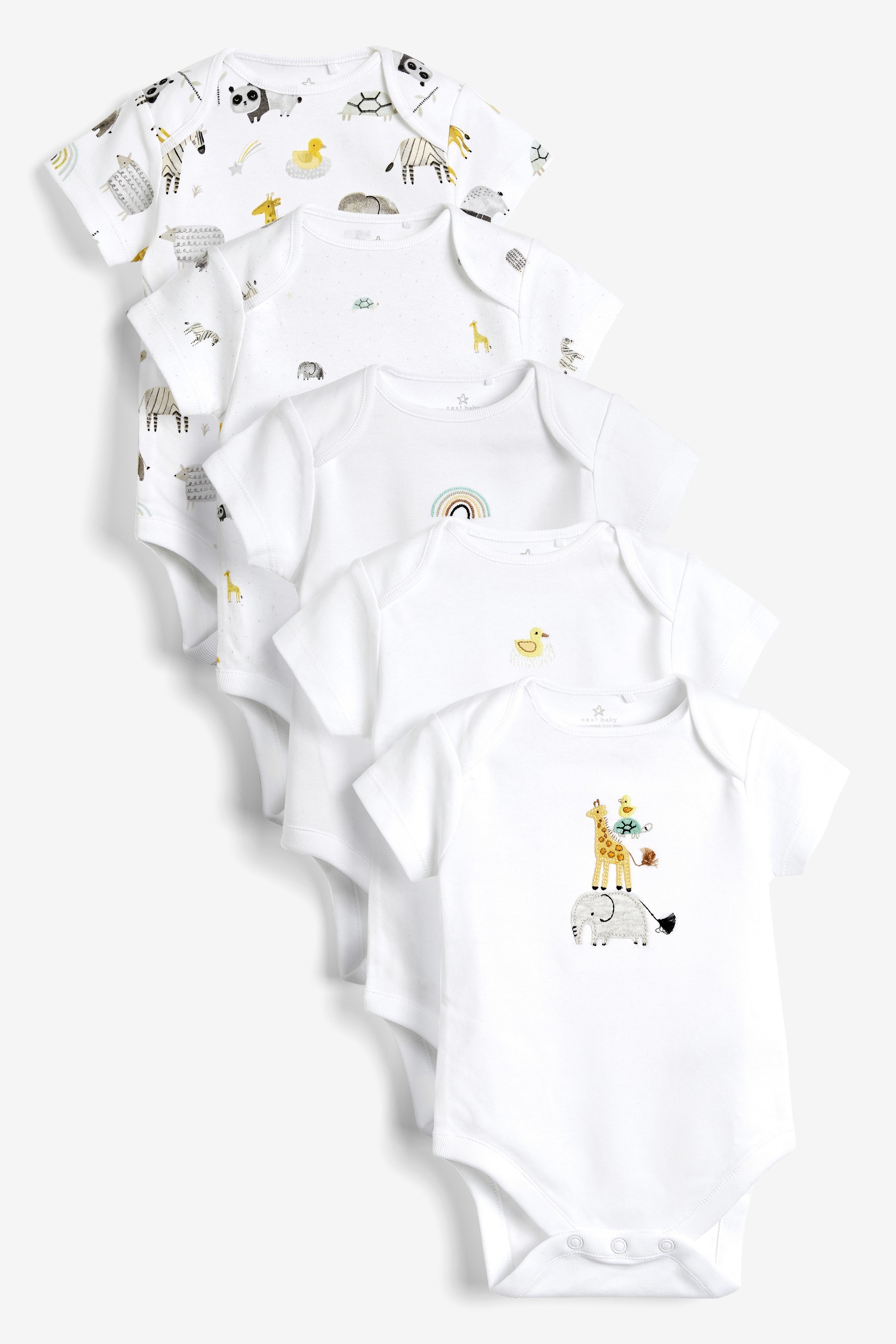 5 Pack Short Sleeve Bodysuits (0mths-3yrs)