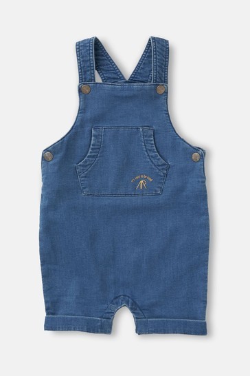 Angel & Rocket Blue Bib Dungaree Set