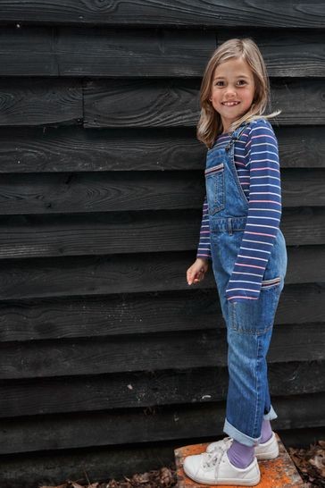 FatFace Blue Rainbow Dungarees