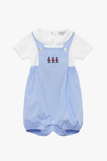 رومبير من Trotters London Blue Gingham Little Guardsman</br>