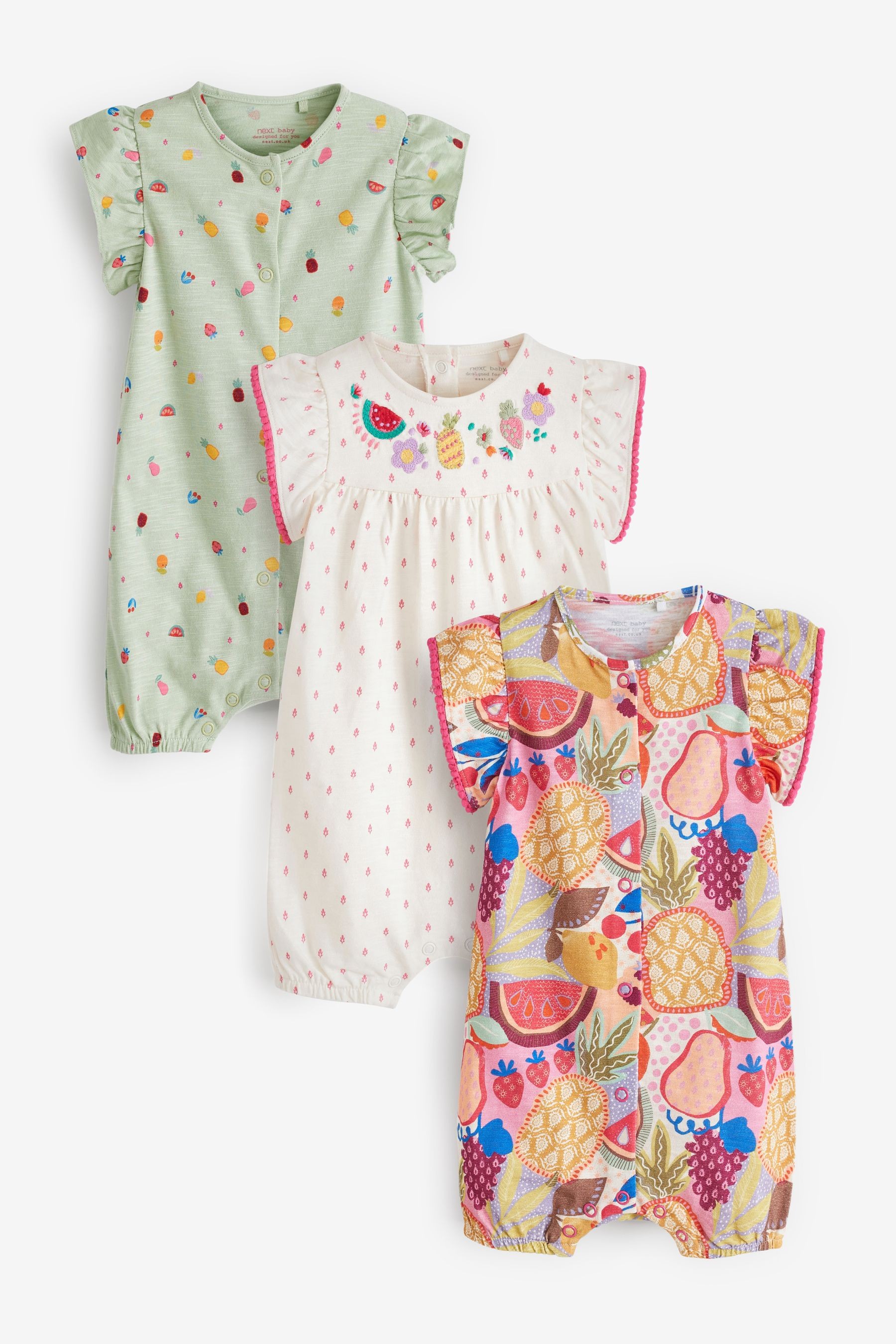 3 Pack Rompers (0mths-3yrs)