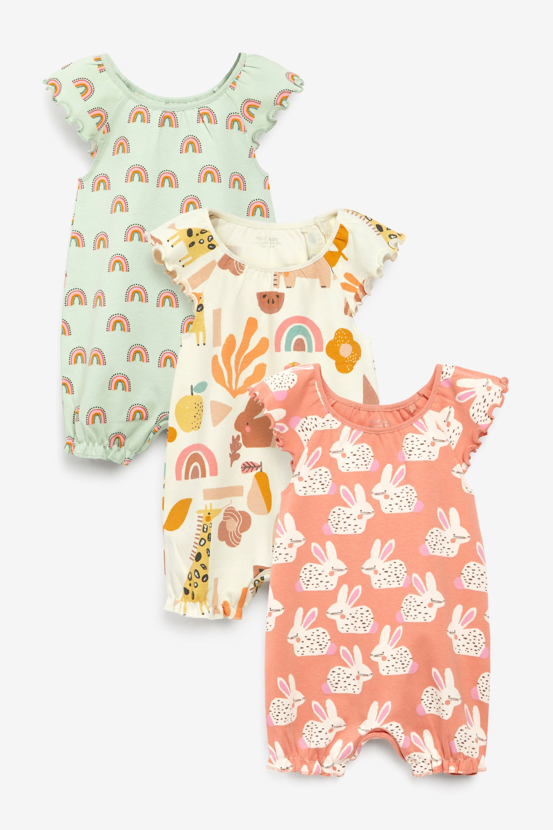 3 Pack Rompers (0mths-3yrs)