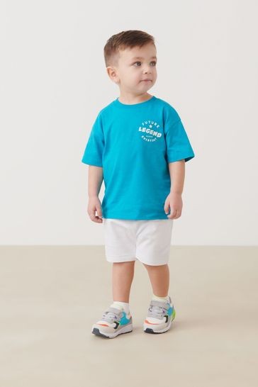 Tonal Oversized T-Shirt And Shorts Set (3mths-7yrs)