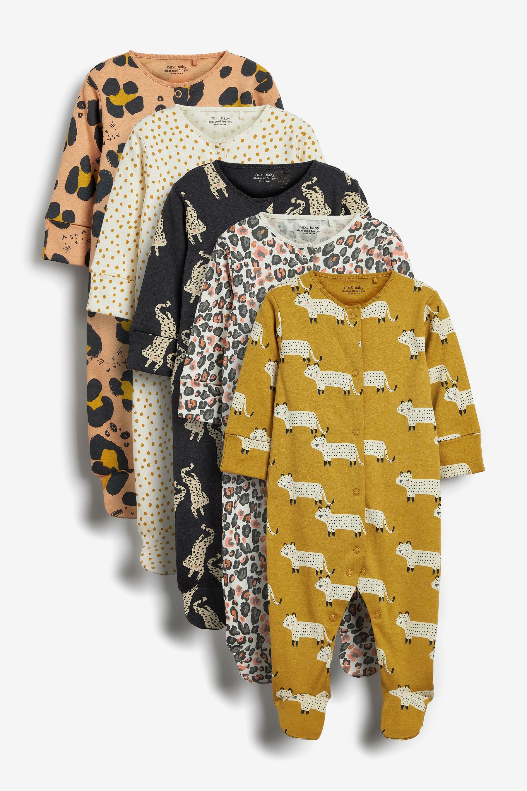 Baby 5 Pack Sleepsuits (0mths-2yrs)