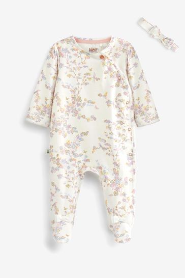 Baker by Ted Baker White Floral Sleepsuit