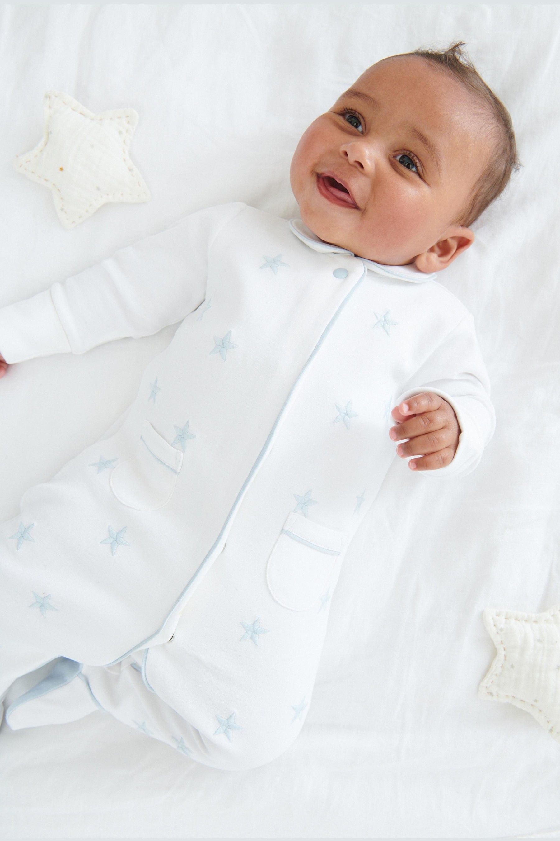 Premium Embroidered Baby Sleepsuit (0-2yrs)