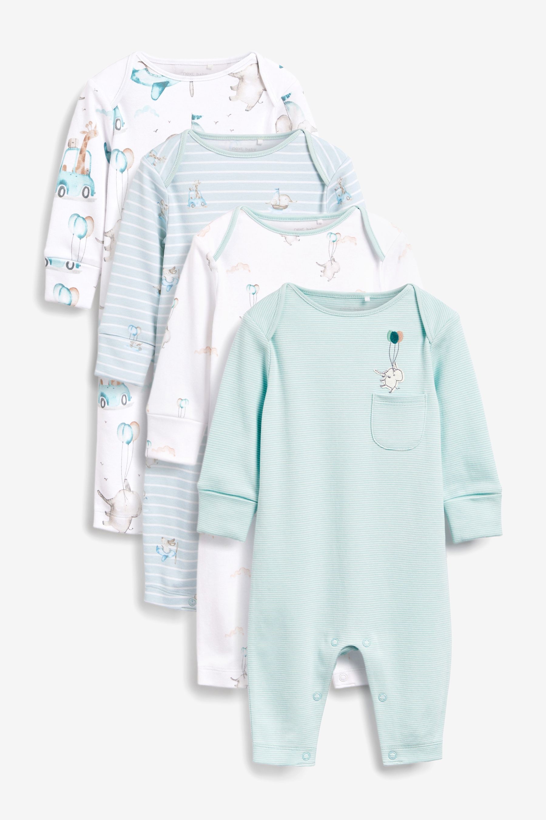 4 Pack Sleepsuits (0-3yrs)