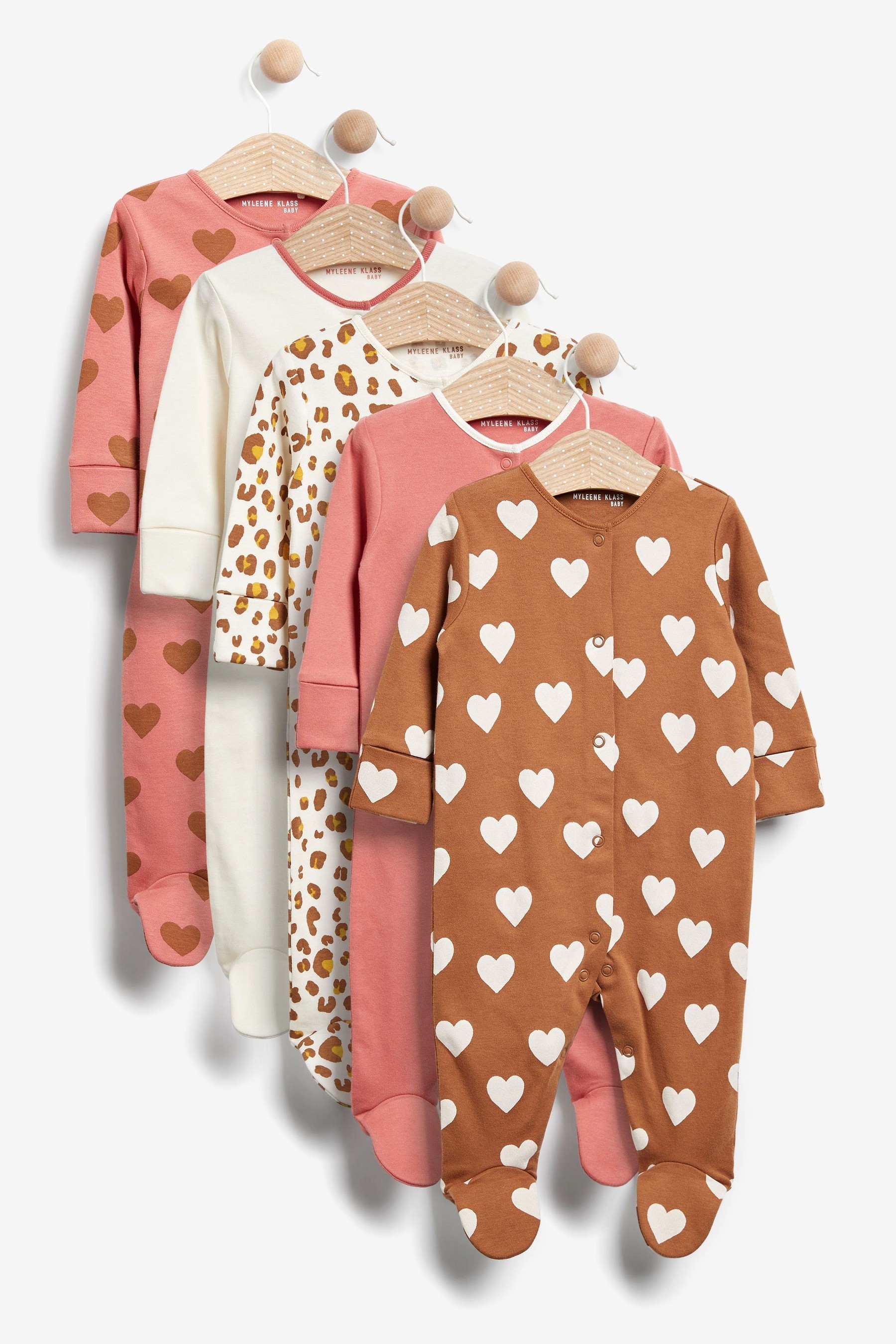 Myleene Klass Baby Sleepsuits 5 Pack